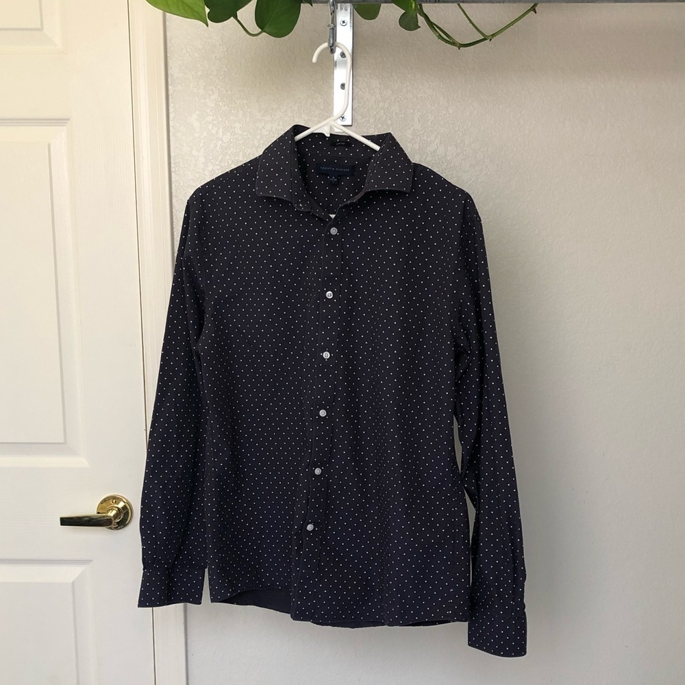 Tommy Hilfiger Men’s Playing Card Print Button Up